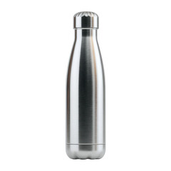 Stainless steel water bottle metal bottle insulated bottle reusable bottle travel bottle vacuum bottle silver brushed metal reflective modern eco friendly