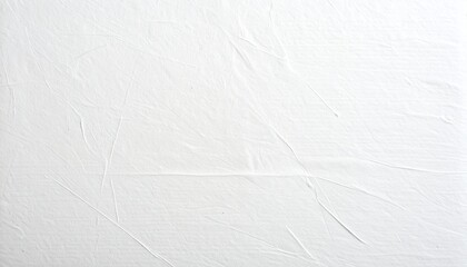 White Crumpled Paper Texture Background with Wrinkles and Folds, Abstract Blank Sheet for Design and Copy Space