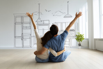 Dream Home Celebration: Arms Wide Open in Sketch Blueprint Room