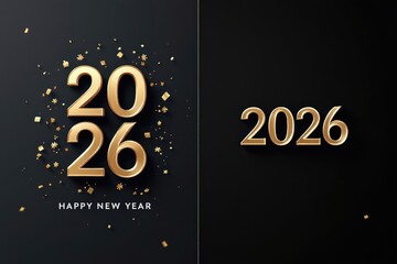 New year 2026 greeting card design