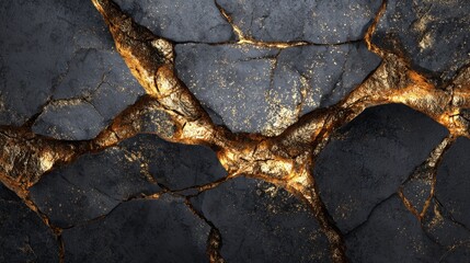 a close up view of a textured surface with a crack pattern, creating an illusion of a cracked ceiling or wall