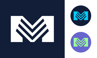 M logo style for business branding