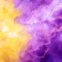 Fototapeta premium an artistic illustration with vibrant hues of purple, yellow, and blue blending into a captivating background