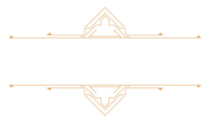 Gold Art Deco borders, geometric lines, decorative elements for design, invitation cards, menus, photo frames.