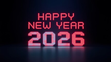 Happy New Year 2026 Neon Sign