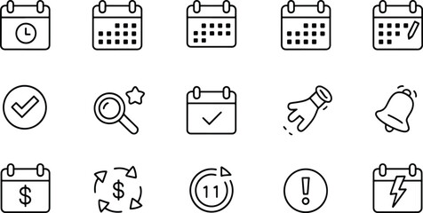Collection of Various Business and Task Icons