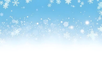 Fototapeta premium Christmas blue background with snow. 
