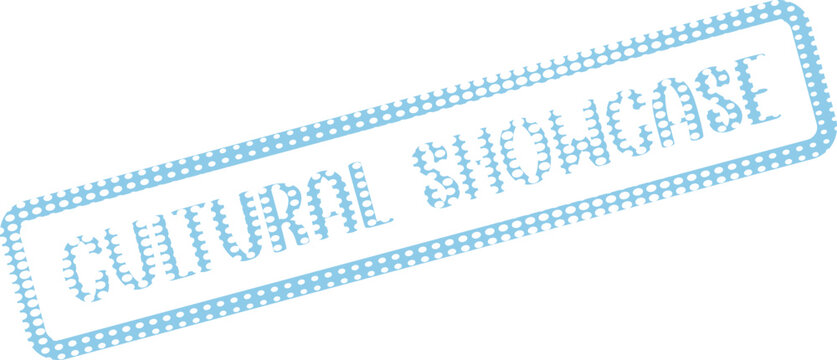 Official Blue Dotted Stamp Cultural Showcase Highlighting Artistic Talent and Displays for Audiences