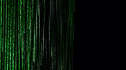 Green Matrix Rain Effect Motion Graphic - Powered by Adobe
