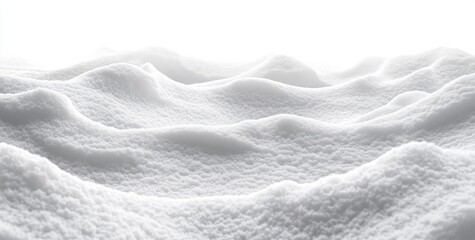 Close-up view of a textured white granular surface creating a series of soft, rolling hills and valleys with bright diffuse lighting