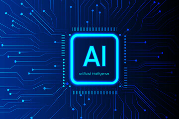 blue circuit board background