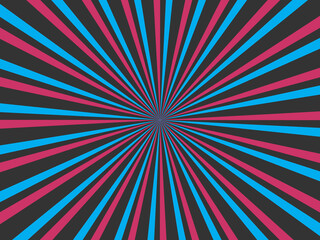 Swirling radial retro background. Vector illustration for swirl design. Spinning spiral vortex. Helical rotating beam. Unifying the psychedelic measurable line. Delightful sunshine.