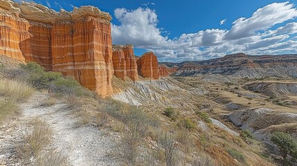 Panoramic view of Palo Duro Canyon State Park showcasing its stunning geological formations and vibrant colors under a bright blue sky