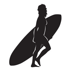 woman holding a surfboard