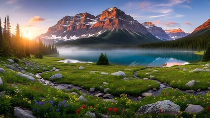 lake in the mountains