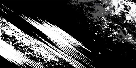 Dots halftone white and black color pattern gradient grunge texture background. Dots pop art comics sport style vector illustration