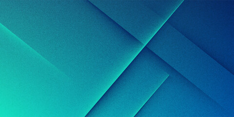 Obraz premium Dark light blue green turquoise abstract background. Geometric pattern shape. Line stripe triangle angle. Color gradient. Shadow. Matte. Rough grain grungy. Design. Template.