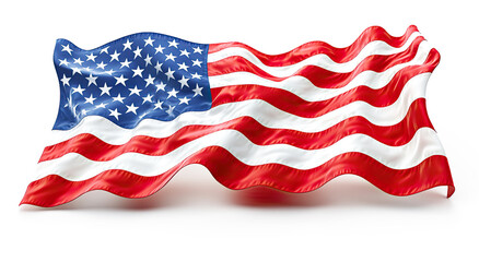 Obraz premium 3D A vibrant, waving American flag, symbolizing patriotism and national pride.