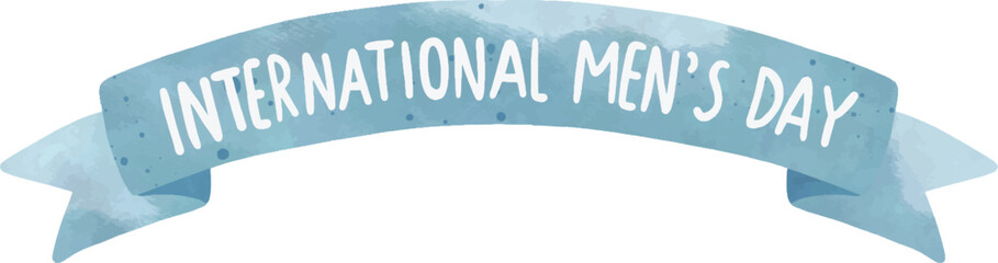 International Men&rsquo;s Day Banner Watercolor Clipart