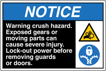 Safety Sign Signage NOTICE Mo...