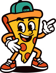 Pizza Cartoon Mascot