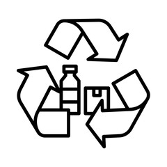 Universal recycling symbol representing sustainable waste management and environmental protection, promoting ecological responsibility and resource conservation for a greener future