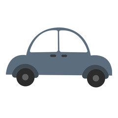 Blue Round-Shaped Car