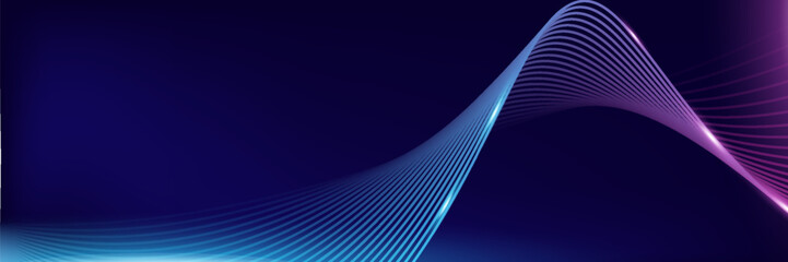 Abstract glowing wave lines on light blue background. Modern flowing wavy lines. Dynamic wave pattern. Futuristic concept. Suit for banner, poster, cover, brochure, flyer, website