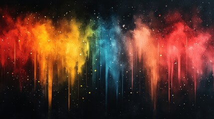 Fototapeta premium Abstract Colorful Cosmic Dust Particle Background with Glitters