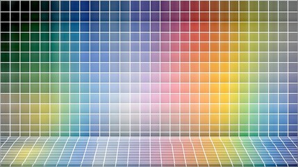 Color Palette Gradient Displayed on Grid