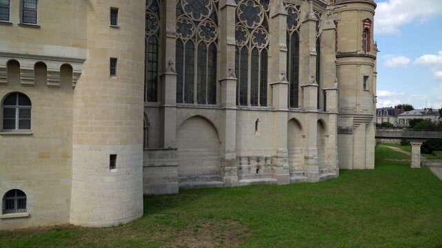 The Saint Germain castle, a former royal palace and historic landmark located in the town of  Saint Germain en Laye, near the city of Paris, France.