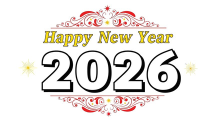 Modern new year celebration logo design with abstract celebratory elements