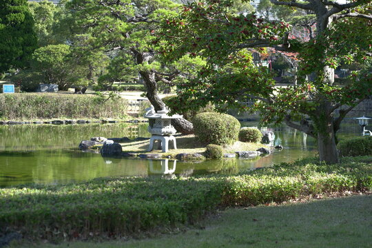 小倉競馬場の日本庭園