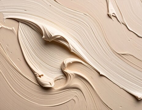 Creamy beige swirl on solid background