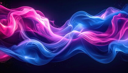 Abstract swirls pink and blue light