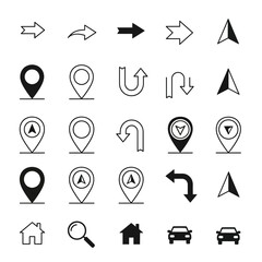 Icon Set: Navigation and Location