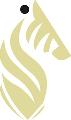 Simple Zebra Logo Icon Element