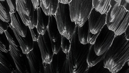 Abstract Textured Black Surface with Glossy and Matte Contrasting Elements