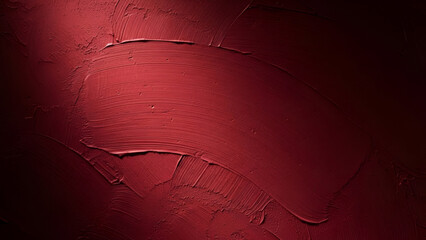 Luxurious texture of red paint strokes with elegant dark shadows background