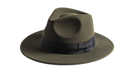  Fashionable Fedora Hat With Ribbon Band transparent background png