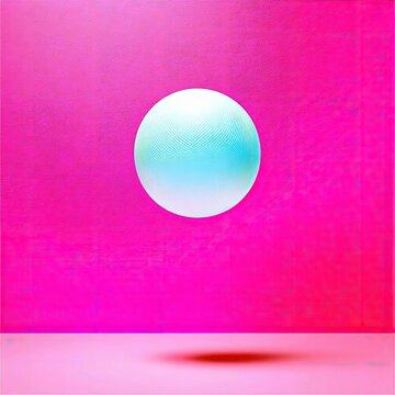 Floating Sphere in Pink Room