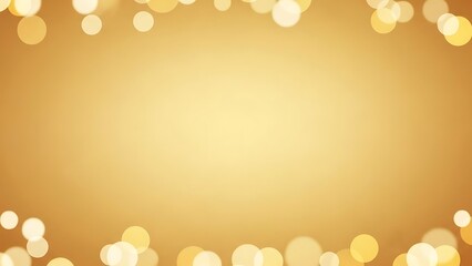 Stunning golden bokeh background frames empty center for elegant holiday announcements or luxurious product displays