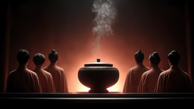 Solemn atmosphere of Tang Dynasty sacrificial ceremony scene