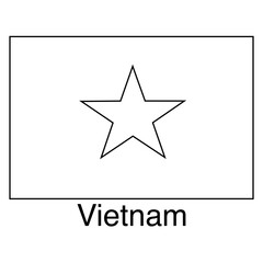 Obraz premium Vietnam Flag Outline