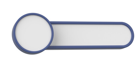 Profile tab. Social media profile. 3D illustration.