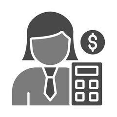 Female Accountant Icon