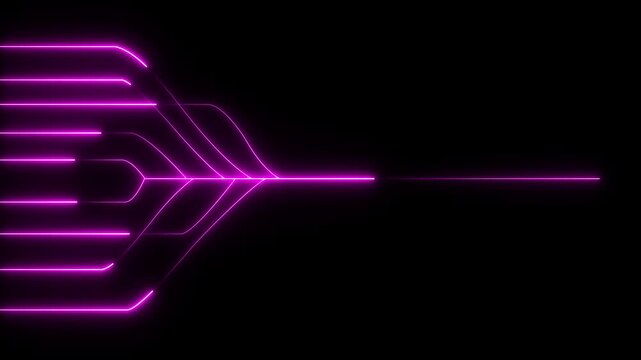 Abstract streak lines light . 4K Technology data transferring with glowing neon lines of the 4k animation.