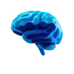 Calm ripple effect brain icon flat design digital art vibrant colors minimalist style