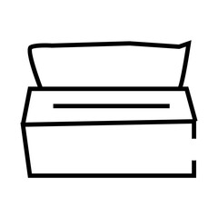 vector illustration of a tissue with box