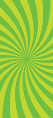 黄緑の集中線の背景イラスト